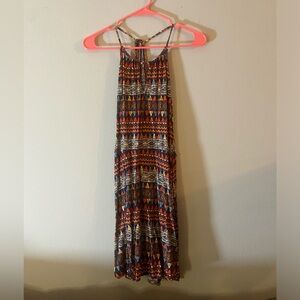 Forever 21 tribal print racer back mini dress size M